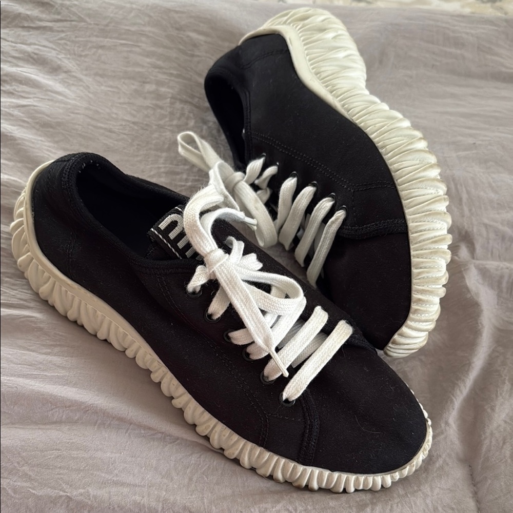 Miu Miu Black and White Sneakers